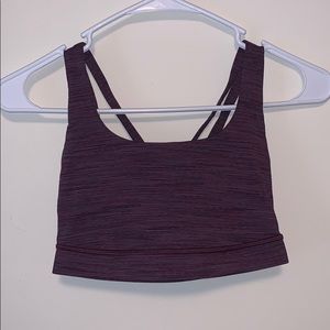 lululemon athletica Strappy Black and Purple Bra